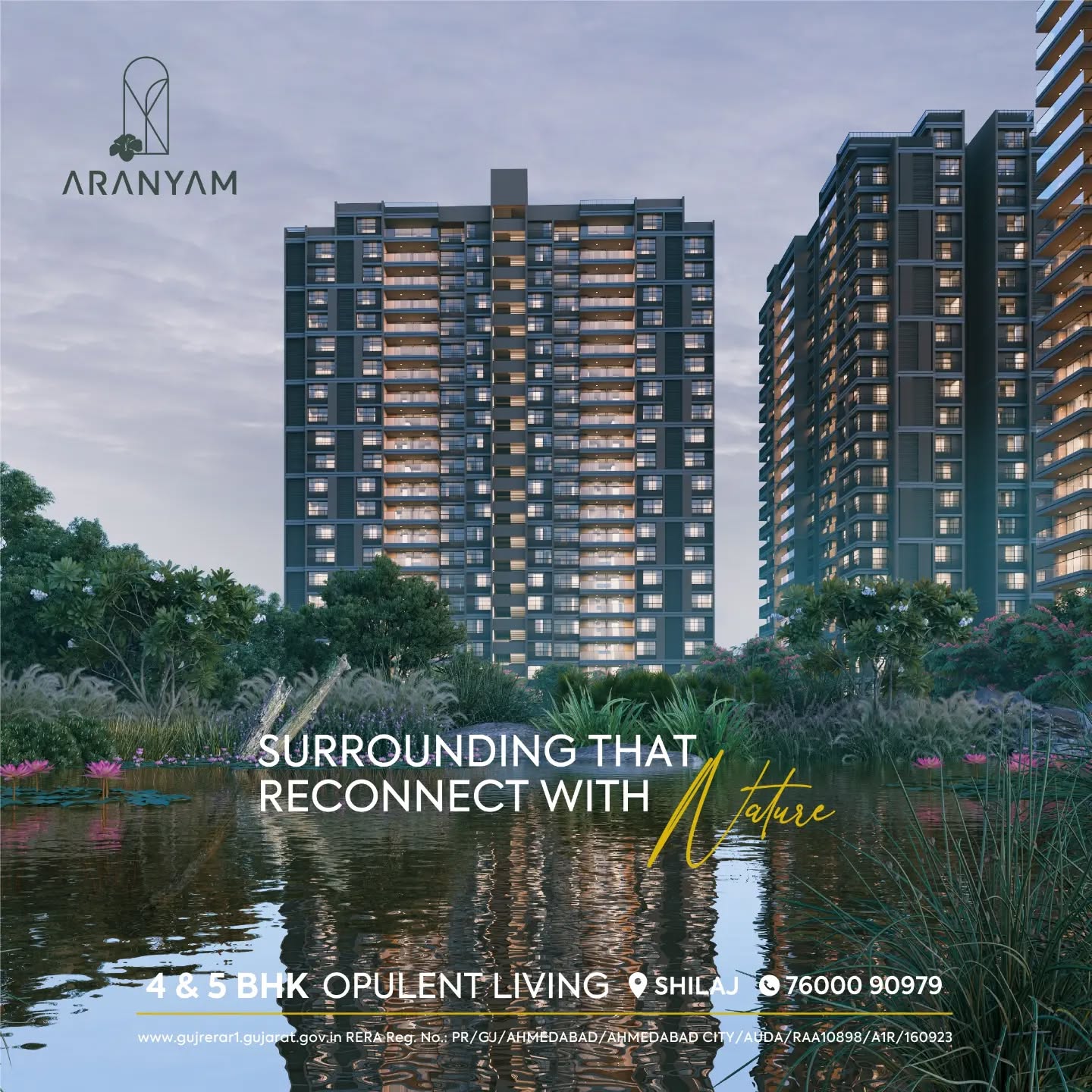 Aaryavart Developers,  AaryanDevelopers, Aranyam, OpulentLiving, 4BHK, 5BHK, LifeWithNature, InvestInAranyam, Investment, RealEstate, Property, Shilaj, Ahmedabad