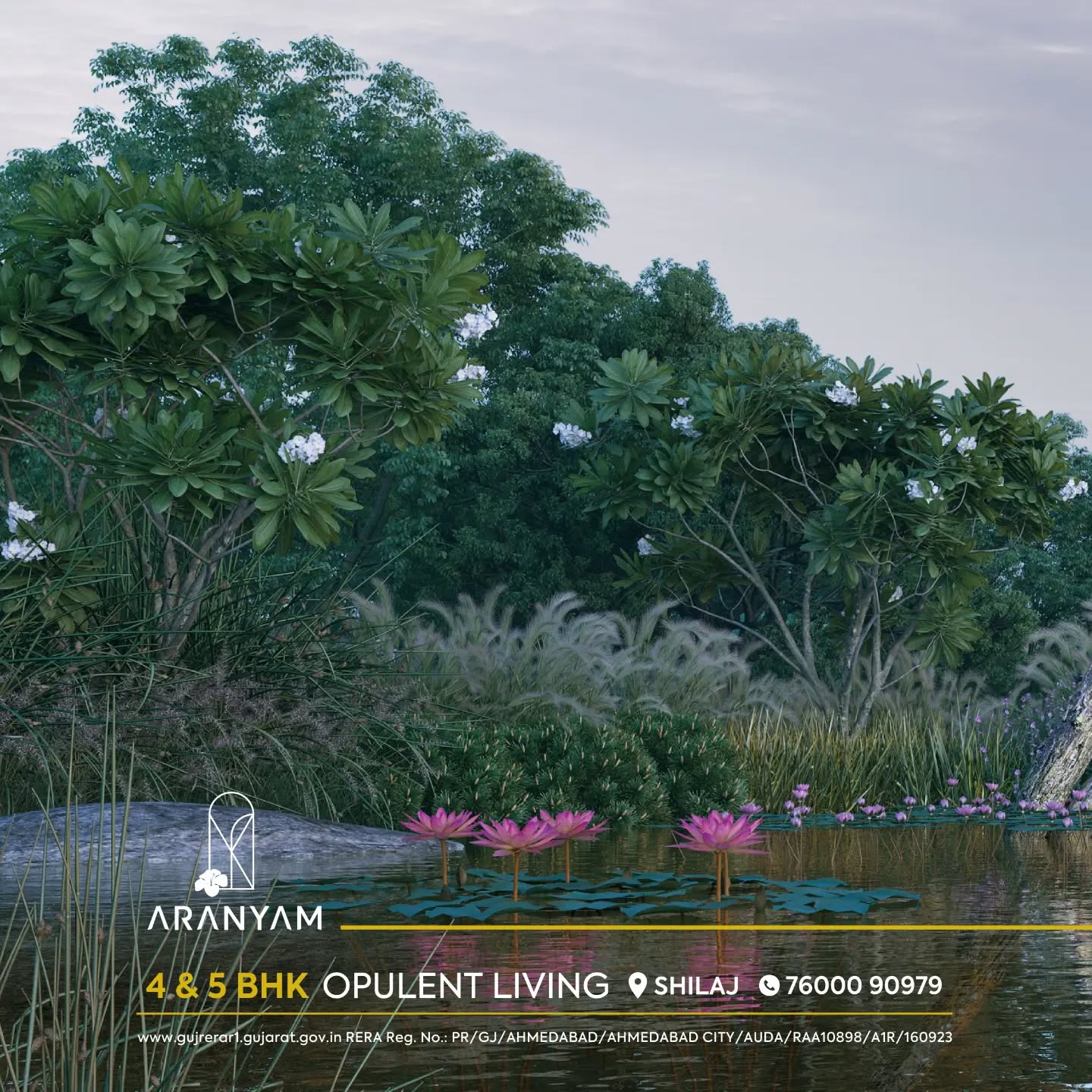 Aaryavart Developers,  AaryanDevelopers, Aranyam, OpulentLiving, 4BHK, 5BHK, LifeWithNature, InvestInAranyam, Investment, RealEstate, Property, Shilaj, Ahmedabad