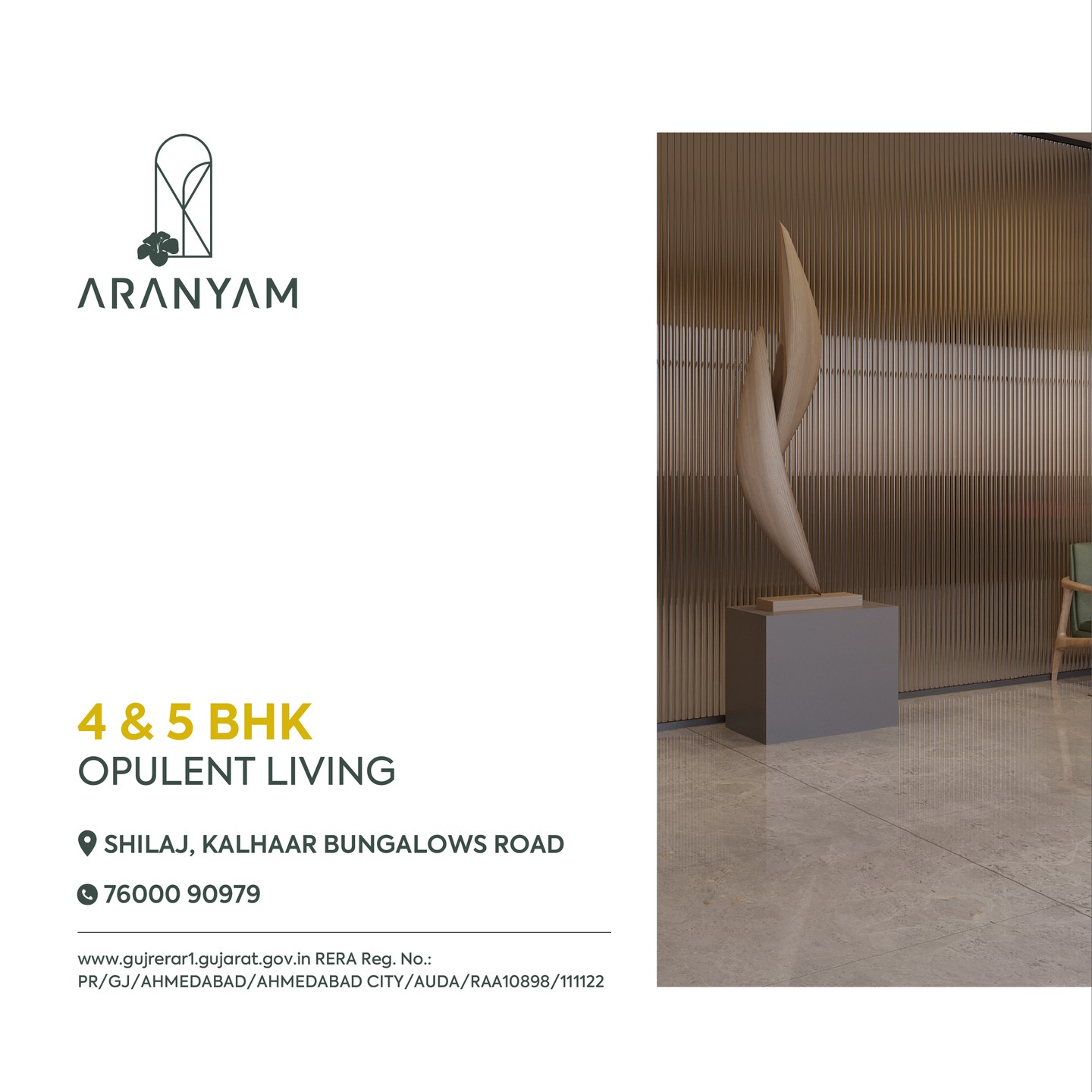 Aaryavart Developers,  AaryanDevelopers, Aranyam, Innovation, HappyFamily, LuxuryLiving, OpulentLiving, 4BHK, 5BHK, Property, Shilaj, Ahmedabad