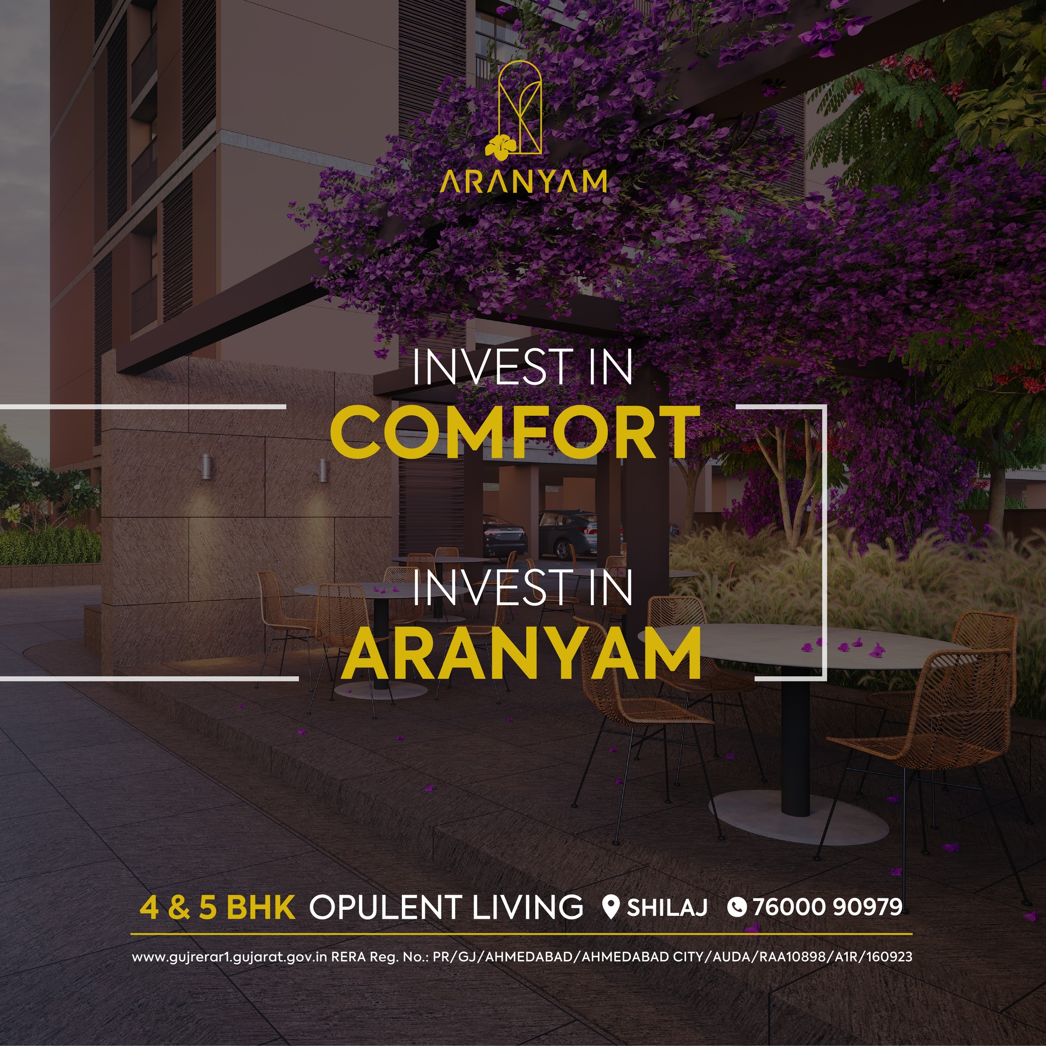 Aaryavart Developers,  AaryanDevelopers, Aranyam, OpulentLiving, 4BHK, 5BHK, ComfortLiving, InvestInAranyam, Investment, RealEstate, Property, Shilaj, Ahmedabad