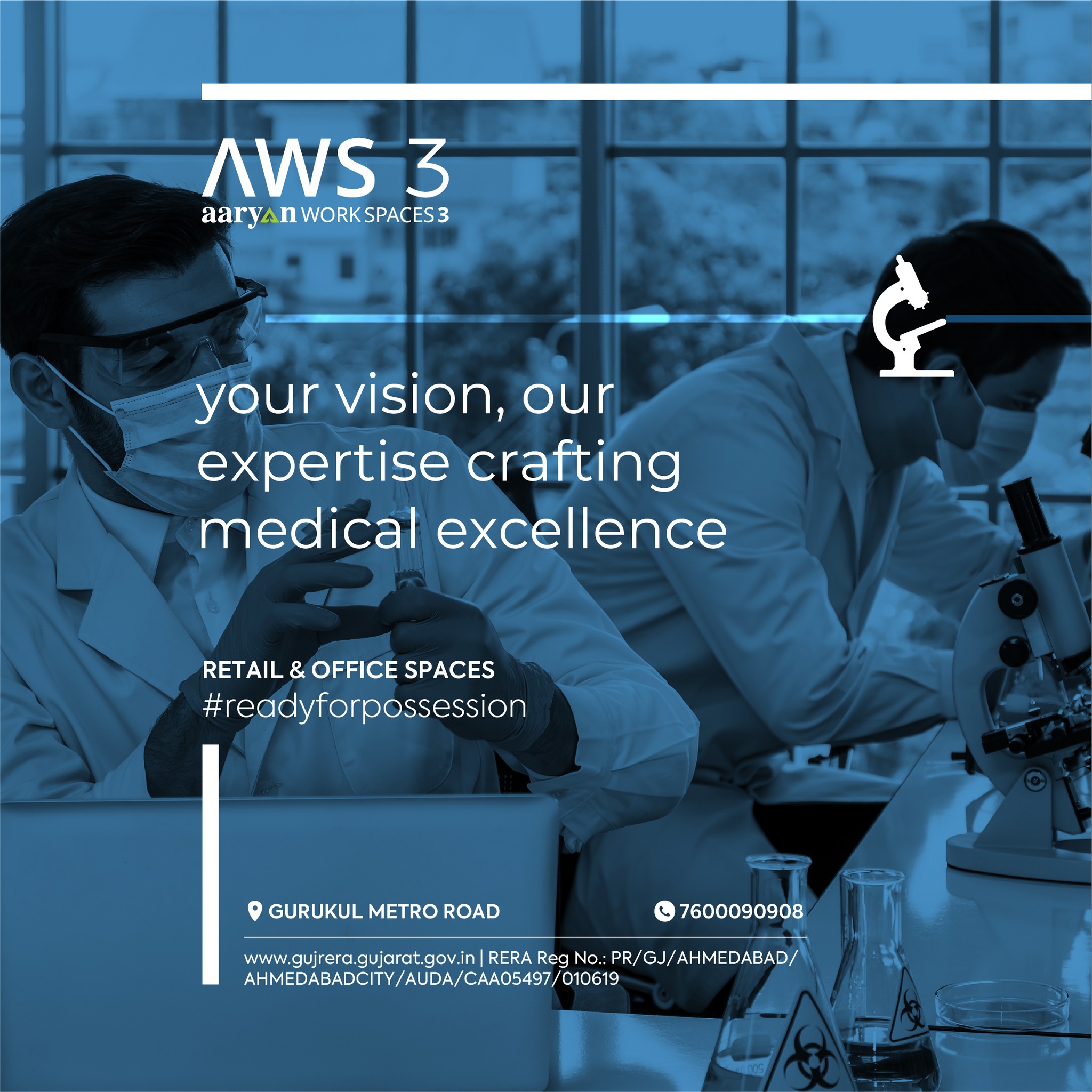 Aaryavart Developers,  AaryanDevelopers, AWS3, AaryanWorkSpaces, Retail, OfficeSpace, ReadyForPossesion, Hospital, MedicalExcellence, healthcare, Investment, Property, Ahmedabad